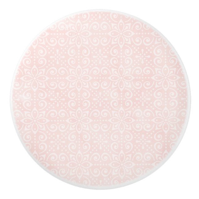Blush Batik Ceramic Knob (Front)