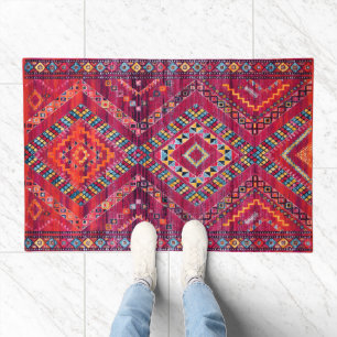 Blush Bazaar: Pink Moroccan Heritage Elegance Doormat