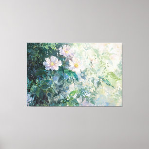 *~* Blush Beach Roses TV2 Stretched Canvas Print