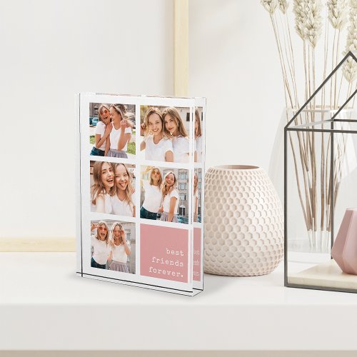 Blush  Best Friends Forever Collage Photo Block
