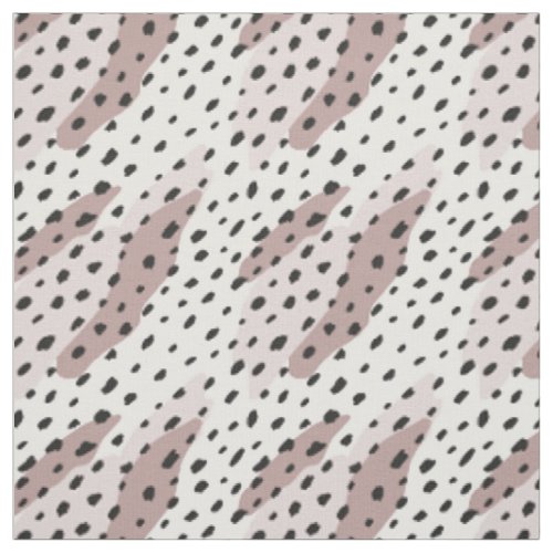 Blush Black Abstract Animal Print Pattern Fabric
