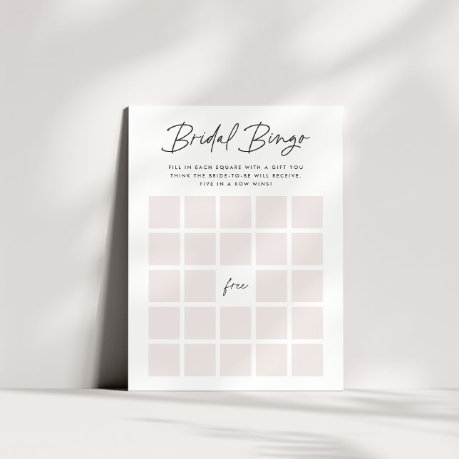Blush & Black Bridal Shower Bingo Game (Creator Uploaded)