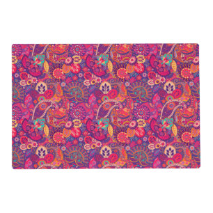 Blush Bloom: Artistic Pink Garden Pattern Placemat