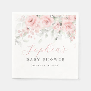 Blush Bloom Baby Shower Napkins