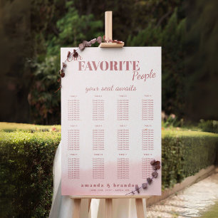Blush & Bloom Bold Script Wedding Seating Chart