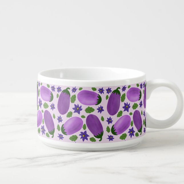 Blush & Bloom Eggplant Collection – Soft Lilac Bowl (Left)
