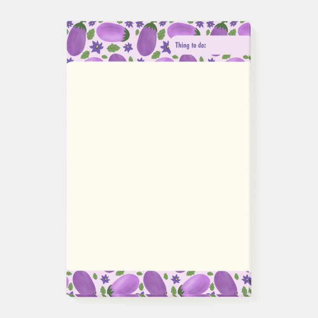 Blush & Bloom Eggplant Collection – Soft Lilac Post-it Notes (Front)