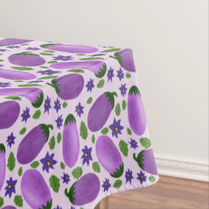 Blush & Bloom Eggplant Collection – Soft Lilac Tablecloth