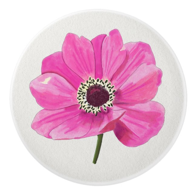 Blush Bloom floral knob (Front)
