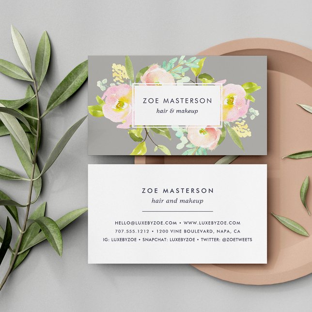 Blush Bloom | Modern Floral Business Card (Creator Uploaded)