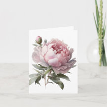 Blush bloom Peony card