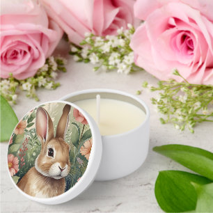 Blush Blooms and Bunny Dreams Soy Wax Candle Favor Mini Candle Favors