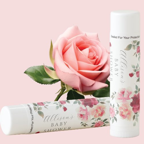 Blush Blossom Baby Shower Favor Lip Balm