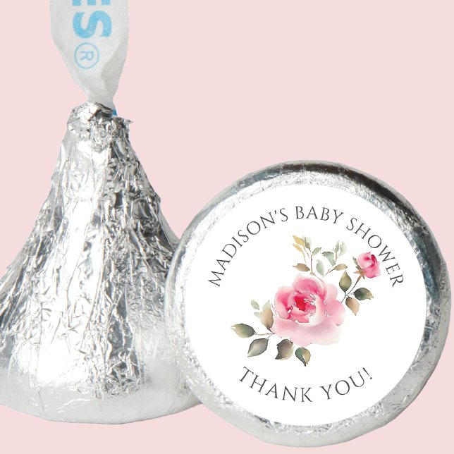 Blush Blossom Baby Shower Hershey®'s Kisses® (Creator Uploaded)