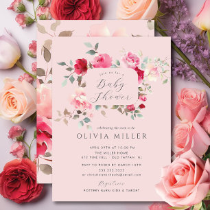 Blush Blossom Baby Shower Invitation