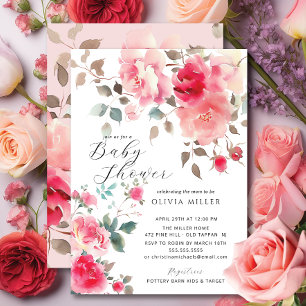 Blush Blossom Baby Shower Invitations