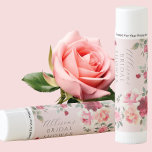 Blush Blossom Bridal Shower Favor Lip Balm<br><div class="desc">This elegant pink floral bridal shower design features a delicate design perfect for celebrating the bride-to-be. The soft pink hues and intricate floral details create a romantic and feminine aesthetic,  making it an ideal choice for a sophisticated and stylish event,  setting the tone for a memorable and special occasion.</div>