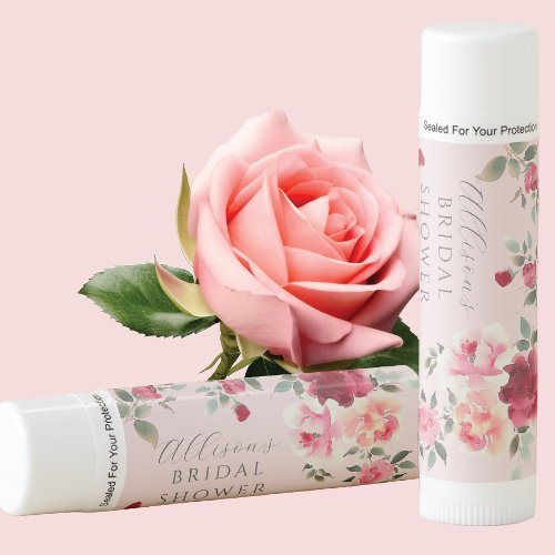 Blush Blossom Bridal Shower Favor Lip Balm