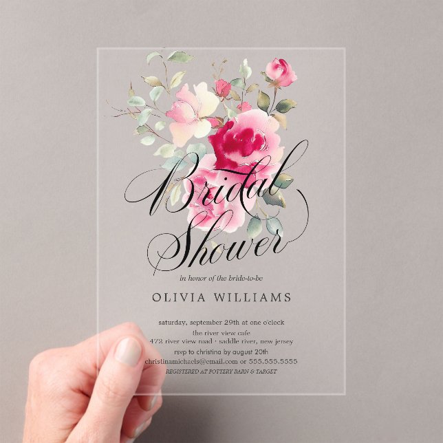 Blush Blossom Bridal Shower Invitation (Insitu (Handheld))