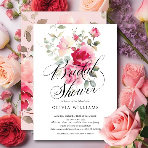 Blush Blossom Bridal Shower Invitation