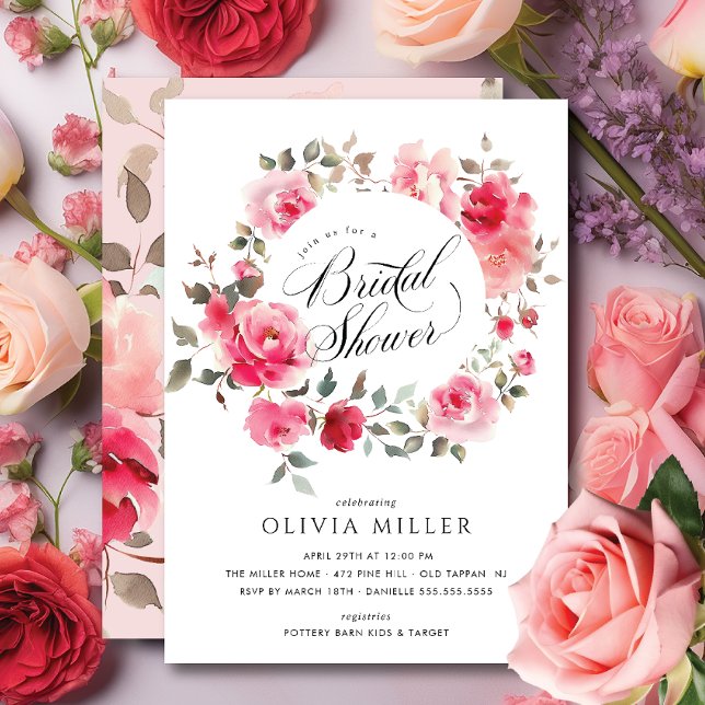 Blush Blossom Bridal Shower Invitation (Creator Uploaded)