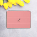 Blush Blossom Custom  iPad Air Cover<br><div class="desc">Elevate your iPad style with our Blush Bloom Personalized iPad Case, a chic and customizable accessory designed to safeguard and personalize your device. The delicate script font, featuring your first initial and full name, is gracefully designed in a soft blush pink hue, adding a touch of sophistication. Crafted with premium...</div>