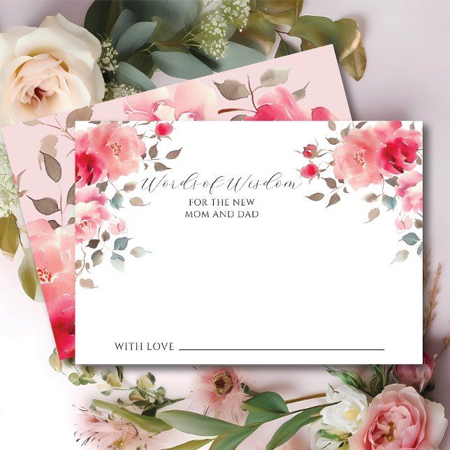 Blush Blossoms Baby Words of Wisdom Card (Creator Uploaded)
