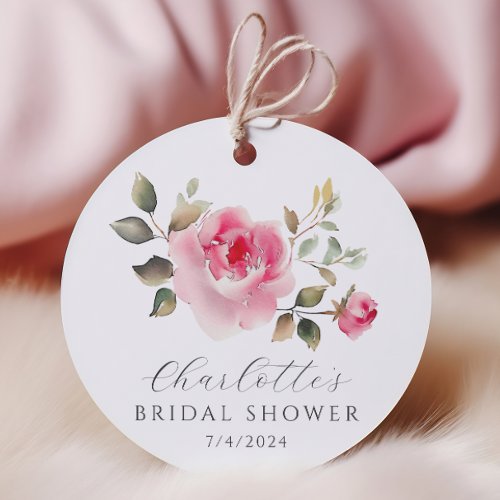 Blush Blossoms Bridal Shower Favor Tags