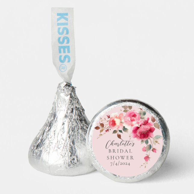 Blush Blossoms Bridal Shower Hershey®'s Kisses® (Front)