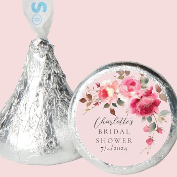 Blush Blossoms Bridal Shower Hershey®'s Kisses® by invitationstop at Zazzle