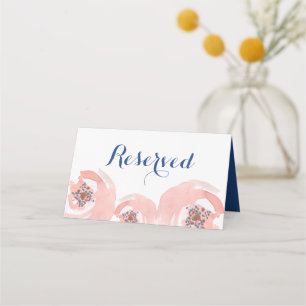 Blush Blossoms Reserved Place Card