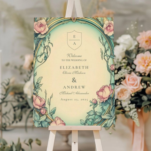 Blush Blue Garden wedding Foam Board (Creator Uploaded)