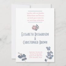 Blush Blue Pink Floral Wedding