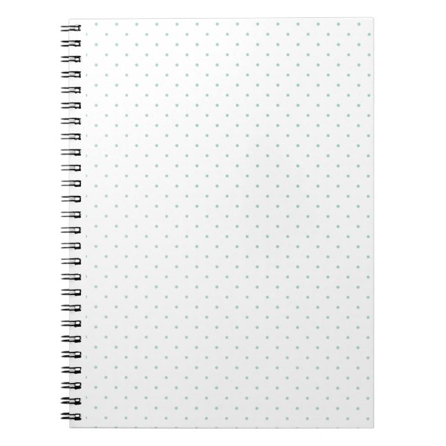 Blush Blue Polka Dots Notebook (Front)