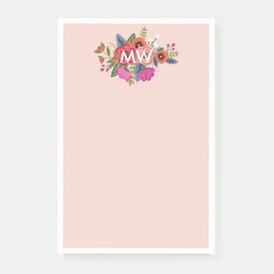 monogram post it notes