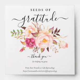Blush Boho Seeds of Gratitude Gift Seed Packet Envelope