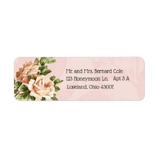 Blush Botanical Vintage Rose Label
