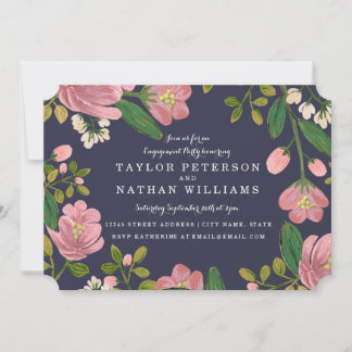 Blush Bouquet Engagement Party Invitation