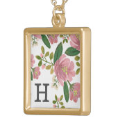 Blush Bouquet Gold Plated Necklace (Front Right)