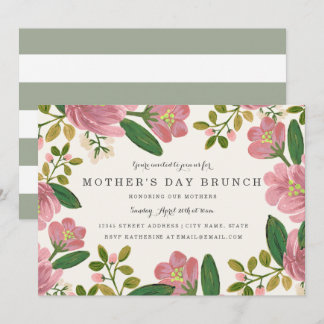 Blush Bouquet Mother's Day Brunch Invitation
