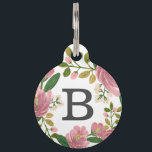 Blush Bouquet Pet Tag<br><div class="desc">Hand painted pink floral pattern designed by Shelby Allison.</div>