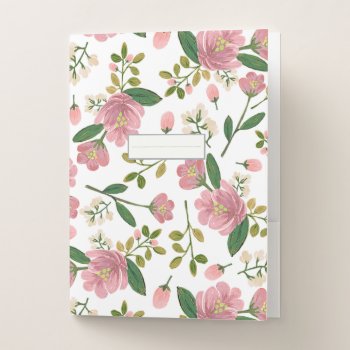 Blush Bouquet Pocket Folder by origamiprints at Zazzle