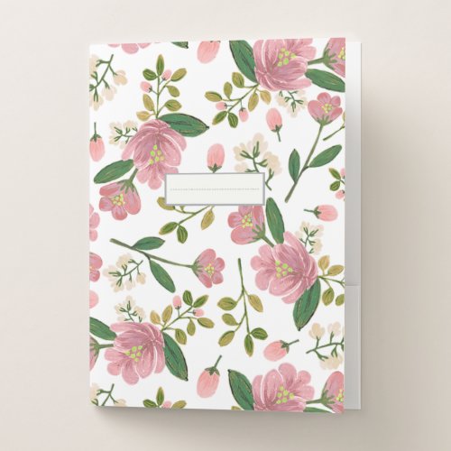 Blush Bouquet Pocket Folder