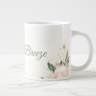 Blush & Breeze Wedding Mug Design – Elegant Floral