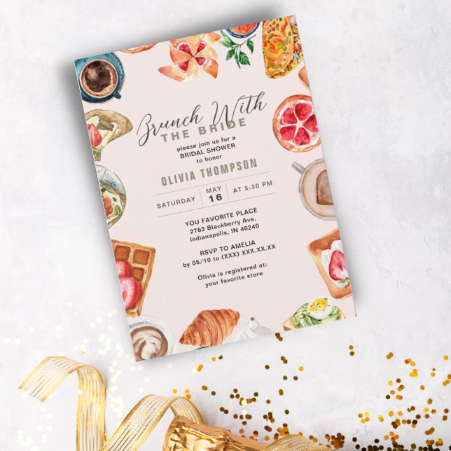 Blush Bridal Brunch Waffles Invitation (Creator Uploaded)