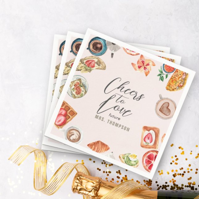 Blush Bridal Brunch Waffles Pancakes Napkins (Creator Uploaded)