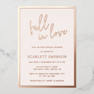 Blush Bridal Shower Foil Invitation