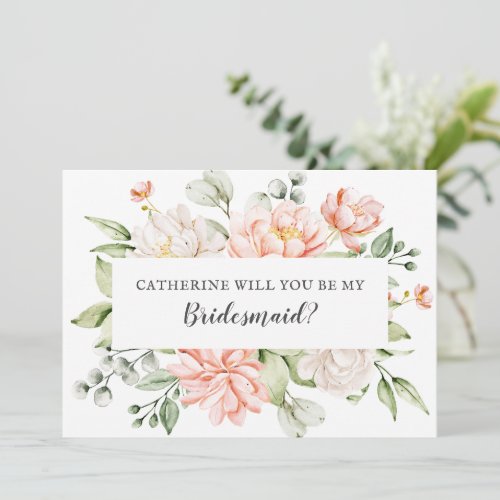 Blush Bride Best friend Will You Be My Bridesmaid