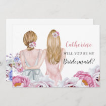 Blush Bride Best friend Will You Be My Bridesmaid Invitation