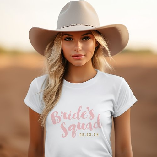 Blush Brides Squad Personalized Bachelorette T_Shirt